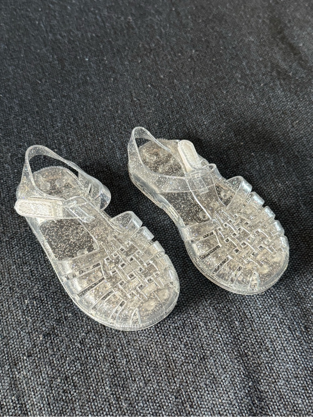 EUC Clear Glitter Toddler Girls Jelly Sandals - Size 5